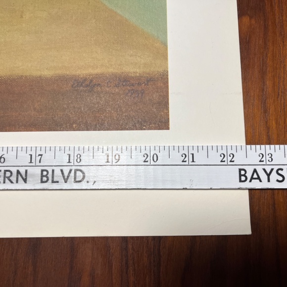 Vintage Large Lithograph Ethelyn C Stewart 1939 Masters 28x22 Art Autumn Summer - Picture 10 of 17